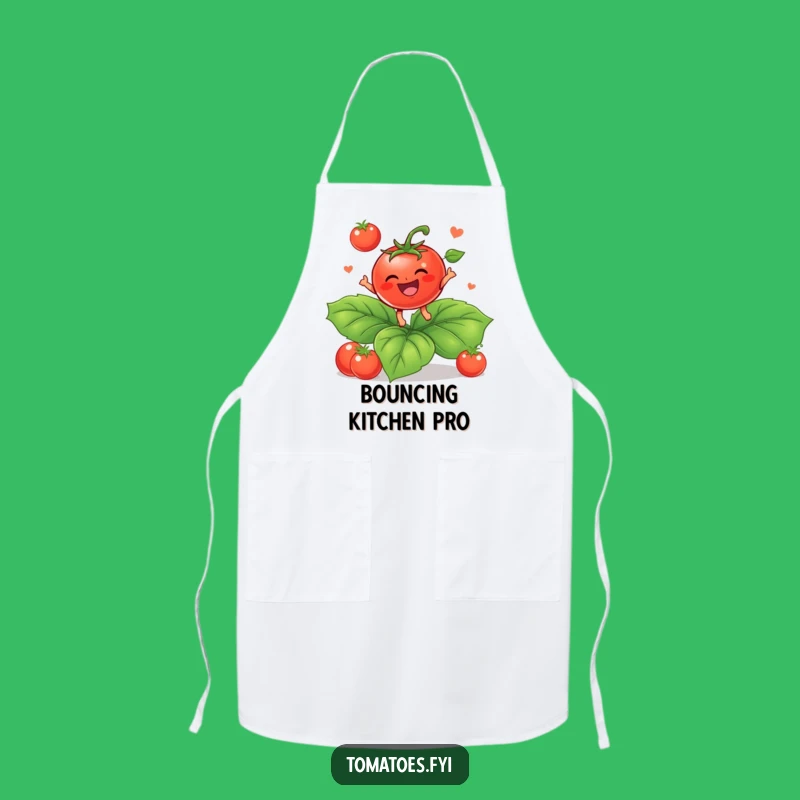 Funny Baby Tomato Apron - Kitchen Bouncing Leaf Character Cute Funny Gift