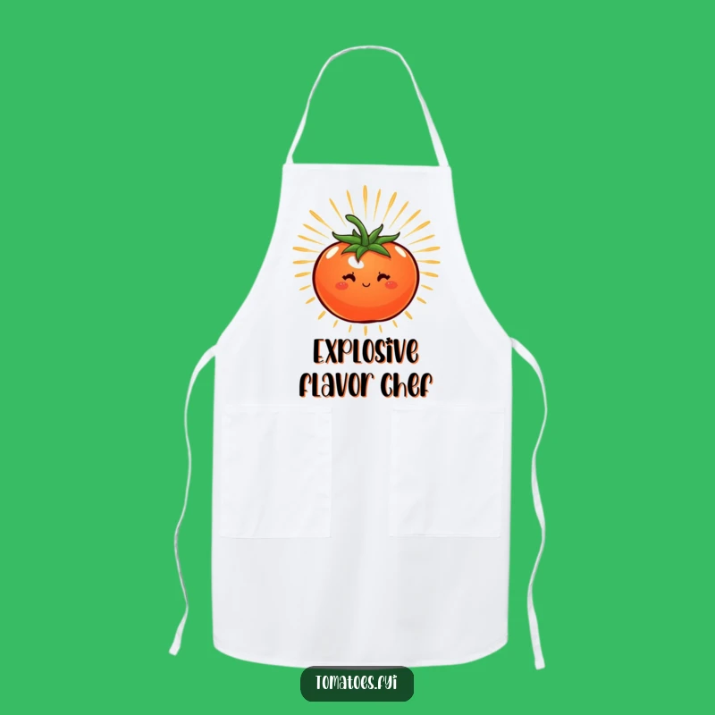 Funny Energetic Tomato Apron, Dynamic Kitchen Wear and a Perfect Funny Gift