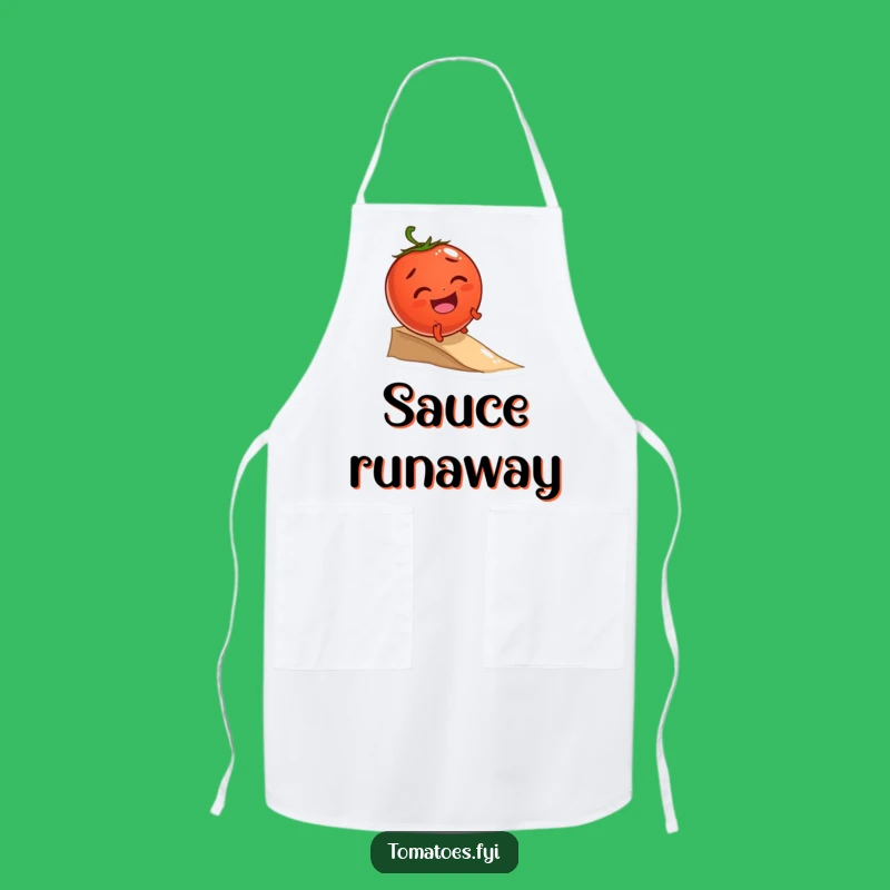 Funny Giggling Tomato Kitchen Apron - Joyful Veggie Wear for Happy Cooking