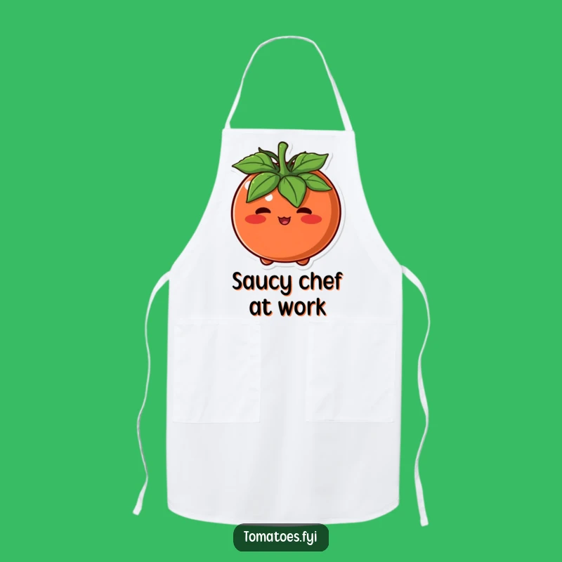 Funny Blushing Tomato Apron: Cook with Charm and Bashful Flair