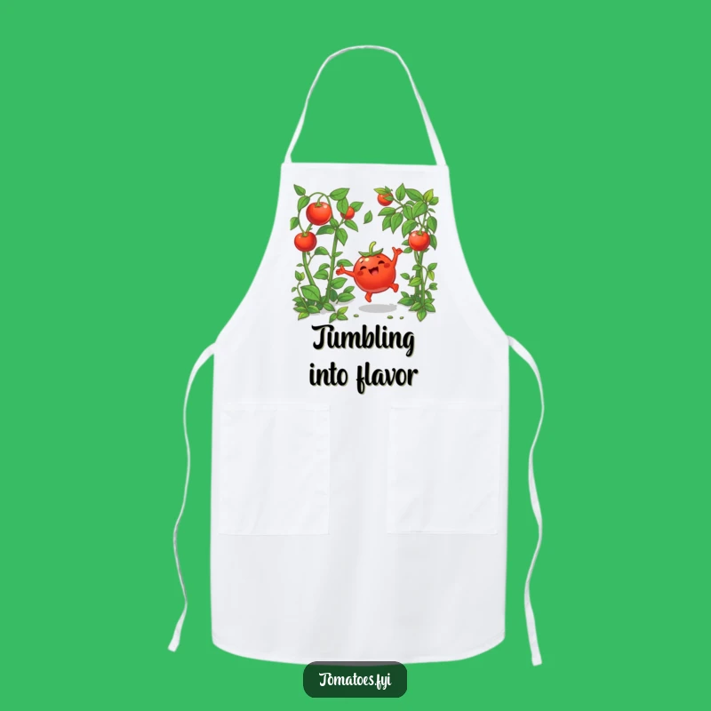 Funny Tomato Cartwheel Apron - Kitchen Cartoon Celebration Gift