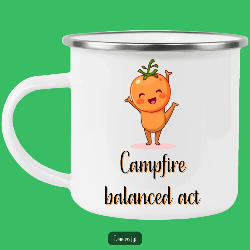 Funny Tomato Handstand Camping Mug: Hilarious Hydration for Outdoors