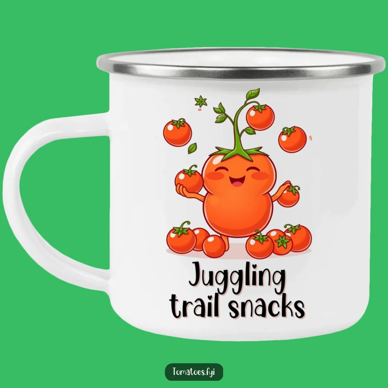 Funny Giggling Tomato Camping Mug - Durable Cherry Tomato Juggling Patriotic Funny Gift
