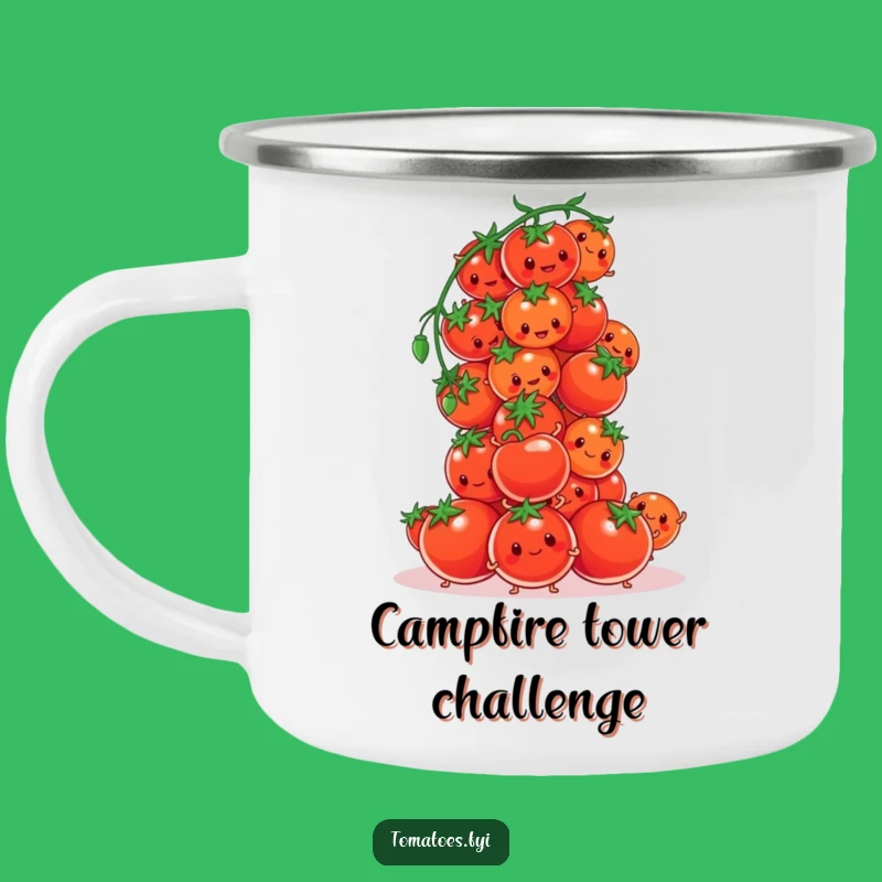 Funny Tomato Tower Camping Mug: Hilarious Construction Fuel