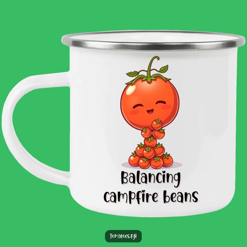 Funny Winking Tomato Camping Mug: Adventure-Ready & Hilariously Fruity