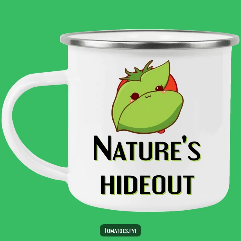 Funny Shy Tomato Camping Mug: Cozy and Humorous Outdoor Gift for Veggie Lovers!