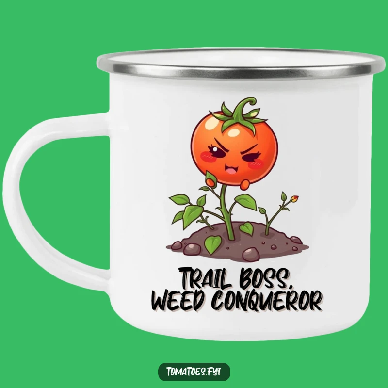 Funny Tomato Climbing Weed Camping Mug - Outdoor Cartoon Challenge Gift