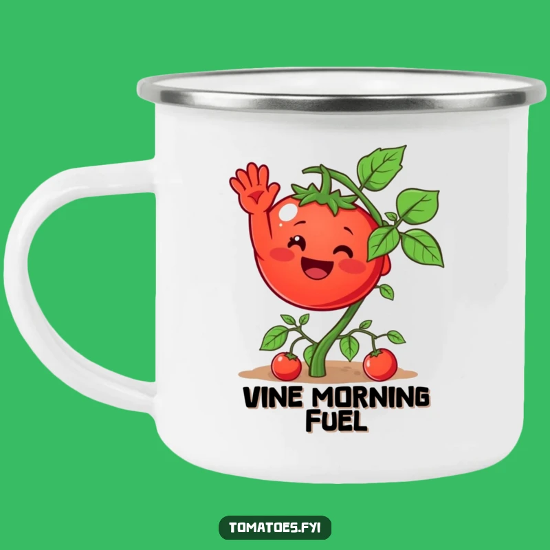 Funny Tomato Vine Wave Camping Mug: Adventure Fuel with Humor