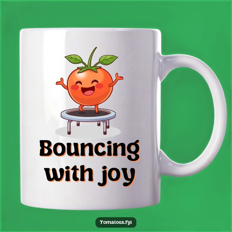 Funny Bouncing Tomato Mug: Happy Character Trampoline Fun Gift