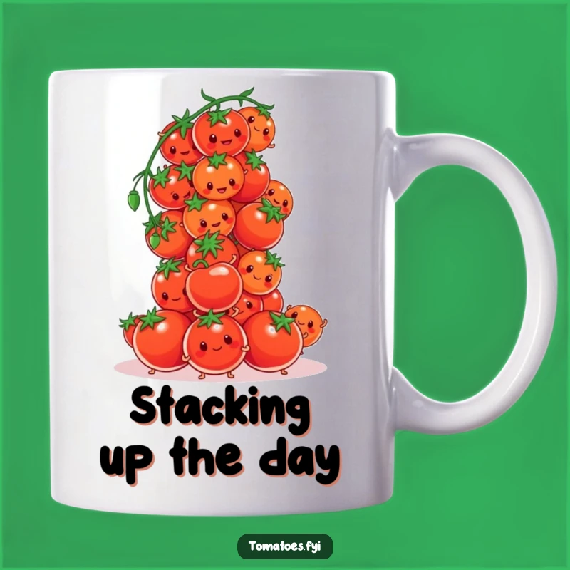 Funny Tomato Tower Mug: Hilarious Vegetable Building Gift for DIY Fans