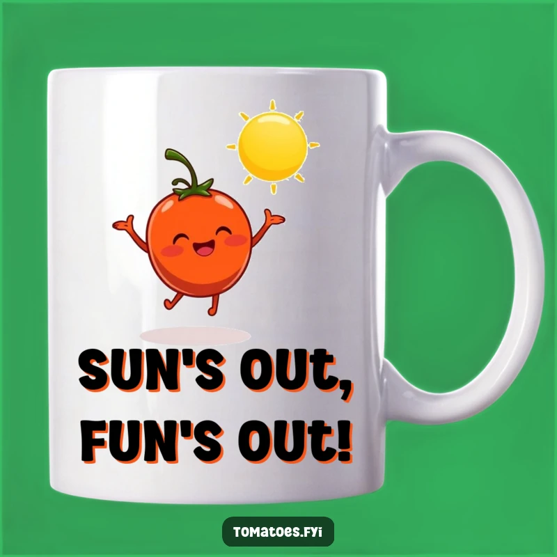 Funny Dancing Tomato Mug - Spread Joy with This Cheerful Humorous Gift