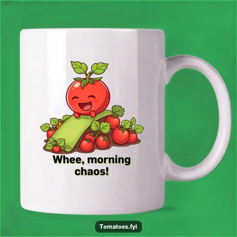 Funny Laughing Tomato Mug: Hilarious Sliding Veggie Fun Gift