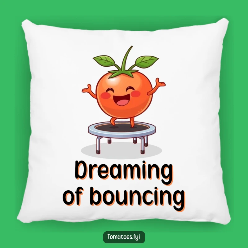 Funny Bouncing Tomato Pillow: Cozy Happy Trampoline Cushion