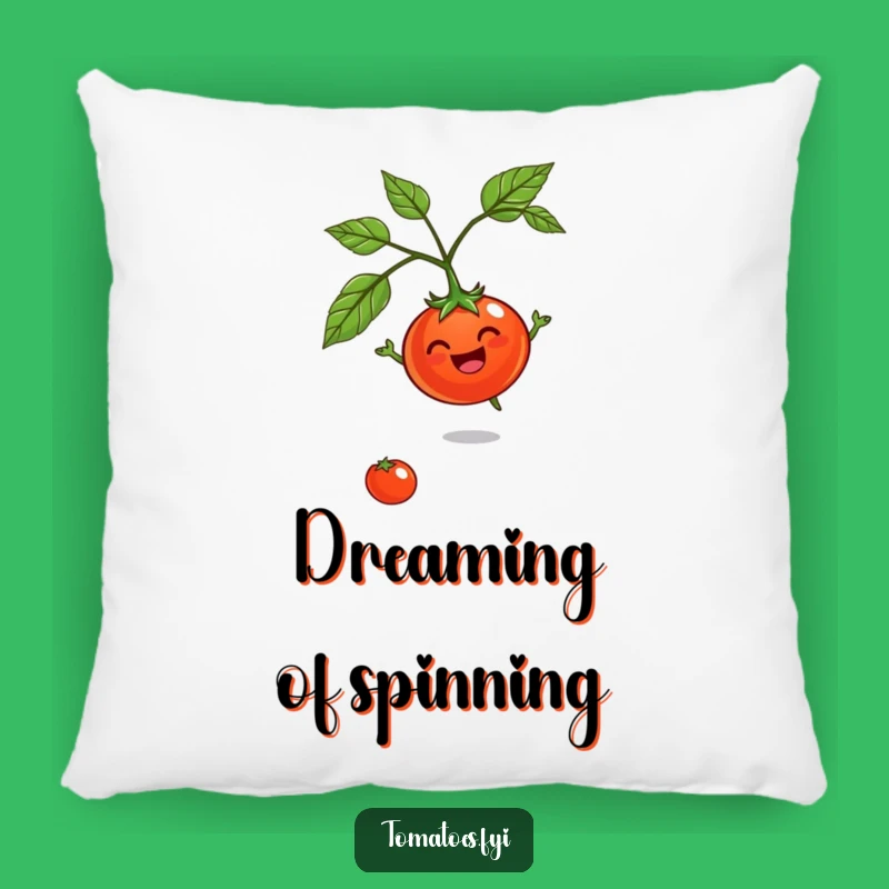 Funny Jovial Tomato Pillow: Cozy spinning comfort, lovely funny gift for relaxation.