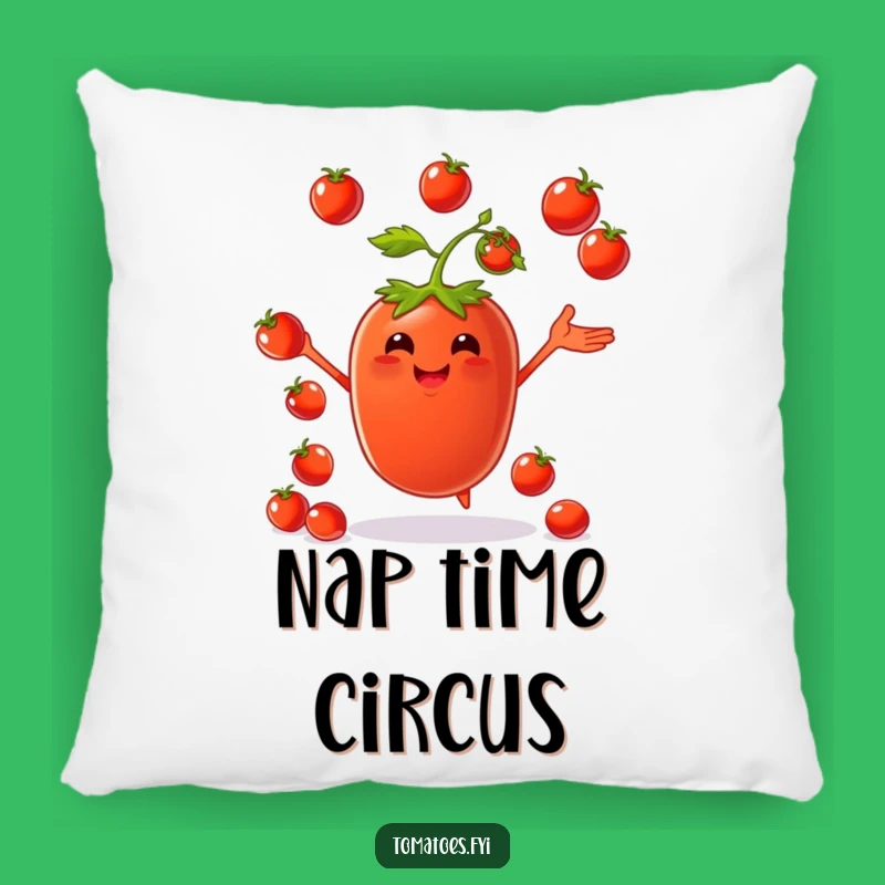 Funny Juggling Tomato Pillow: Cozy Comfort with Produce Fun!