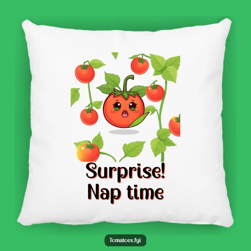 Funny Surprised Tomato Pillow: Cozy surprise cushion, lovely funny gift for comfort.