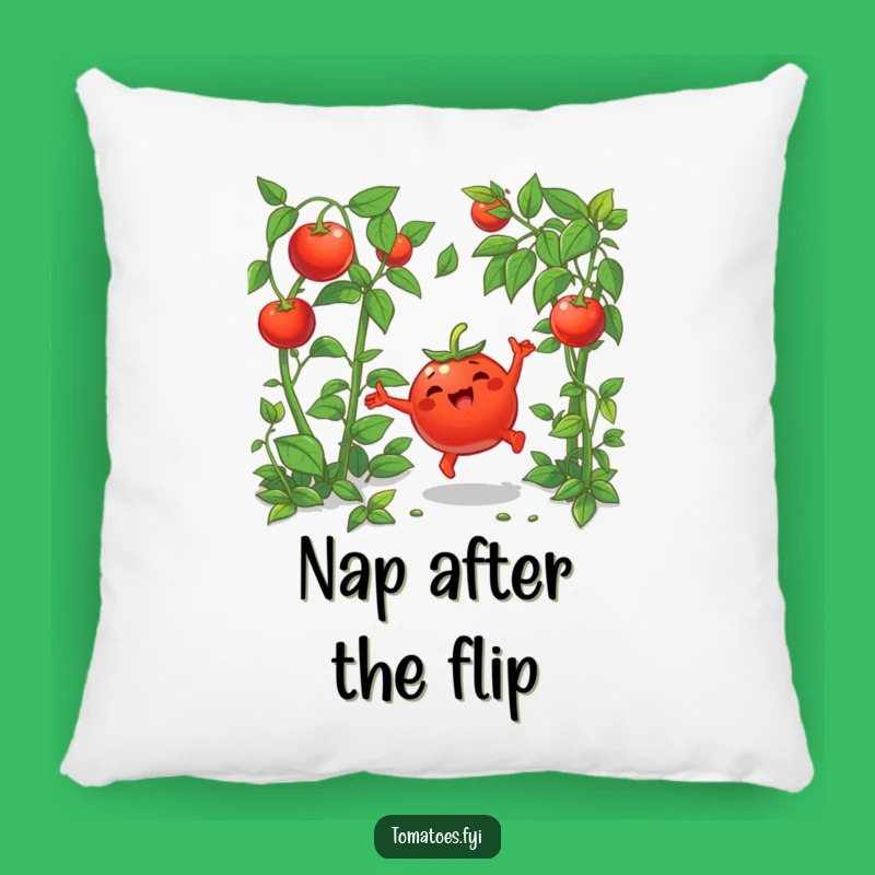 Funny Tomato Cartwheel Pillow - Comfy Cartoon Joy Gift