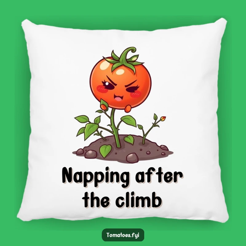 Funny Tomato Climbing Weed Pillow - Comfy Cartoon Achievement Gift