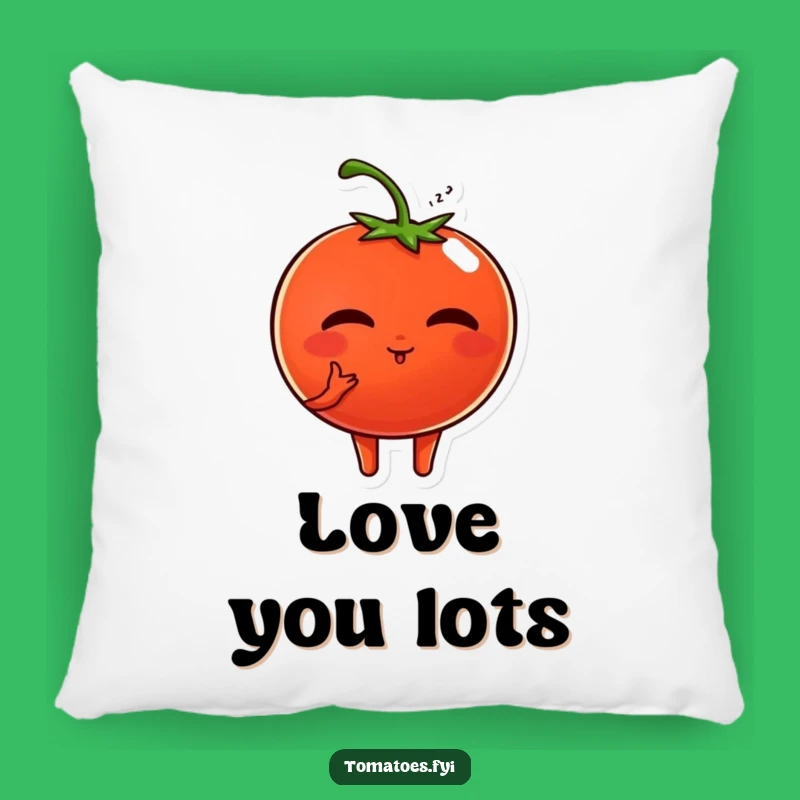 Funny Tomato Love Pillow: Cozy Kissing Accent for Sweethearts and Veggie Lovers!