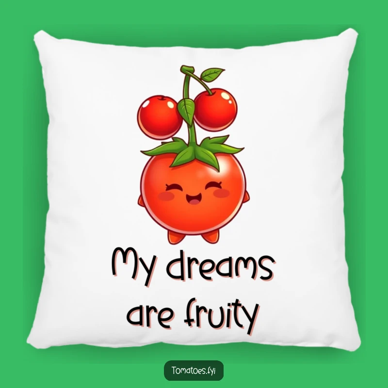 Funny Tomato Cherry Hat Pillow - Comfy & Quirky Fruit Decor, Ideal Funny Gift