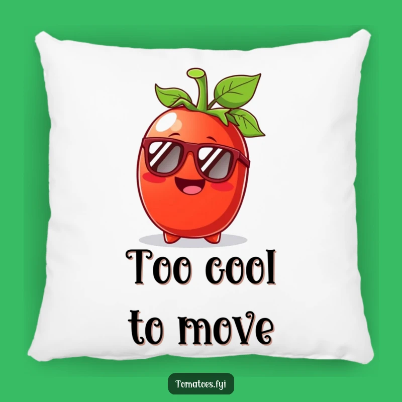 Funny Tomato Sunglasses Pillow: Comfy sunny day accent, great funny gift for relaxation.