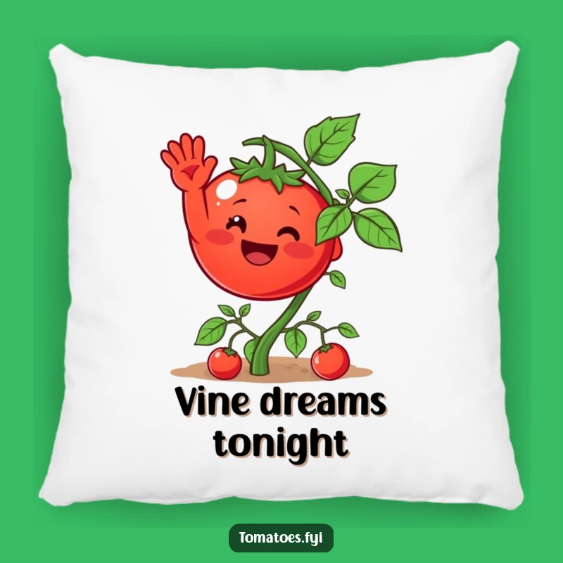 Funny Tomato Vine Wave Pillow: Comfy Humor for Your Sofa