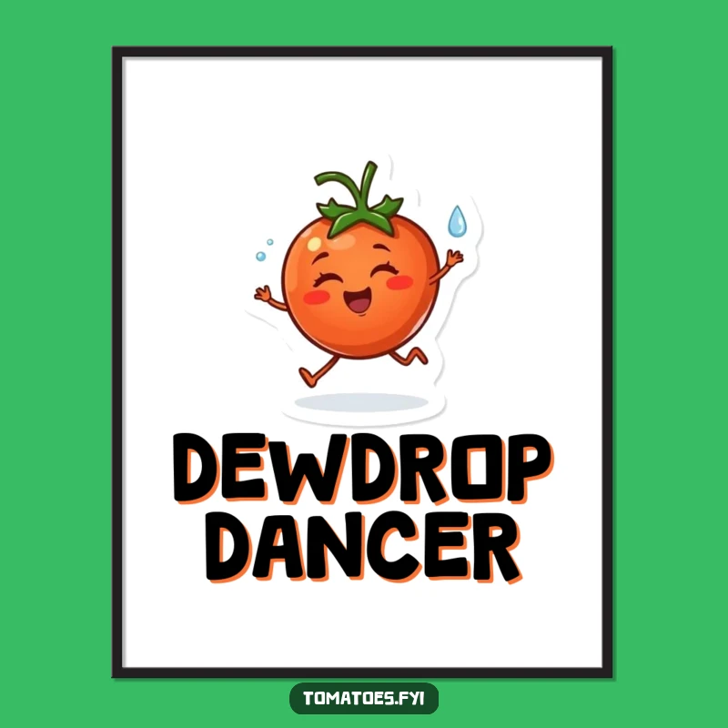 Funny Cheerful Tomato Skipping Digital Art - Instant Joyful Veggie Decor Download