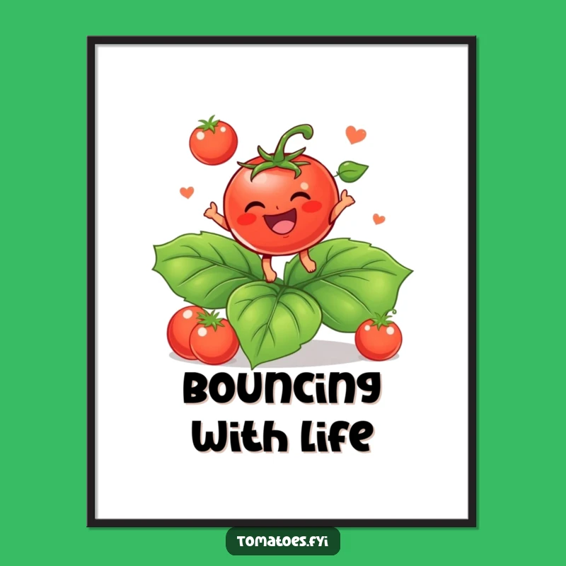 Funny Baby Tomato Digital Art - Instant Bouncing Leaf Character Download Funny Gift