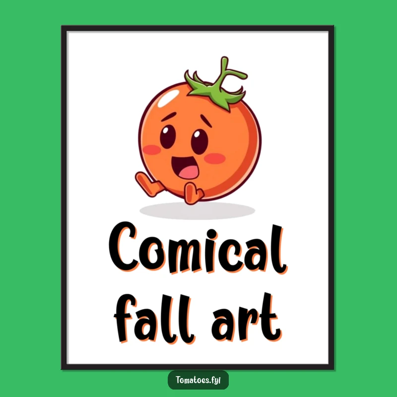 Funny Surprised Tomato Digital Print: Instant Comedic Decor, Perfect Gift!