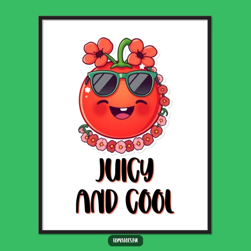 Funny Tomato Lei Digital Art - Instant Tropical Fun for Your Walls