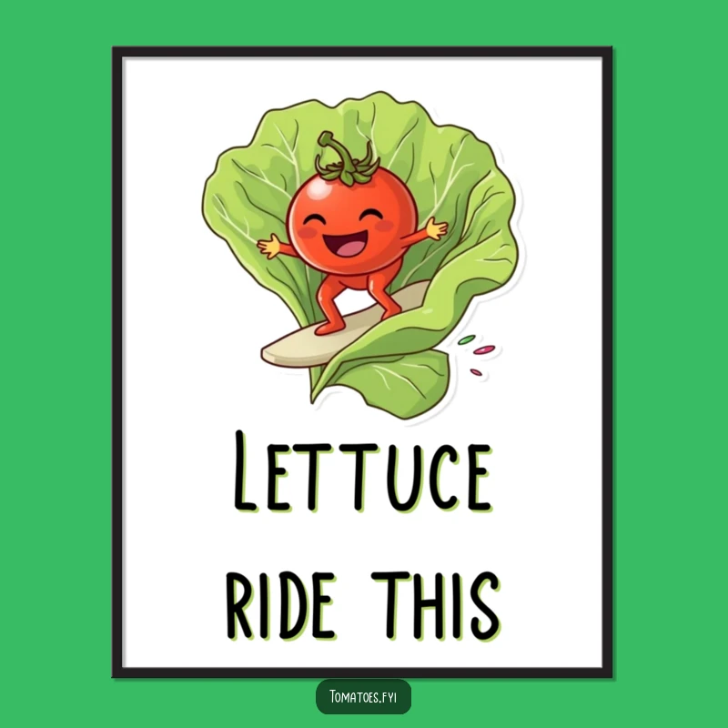 Funny Tomato Surf Digital Art - Printable Grinning Rider Cool