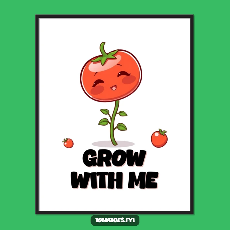 Funny Blushing Tomato Balance Digital Art - Instant Hilarious Veggie Decor Download