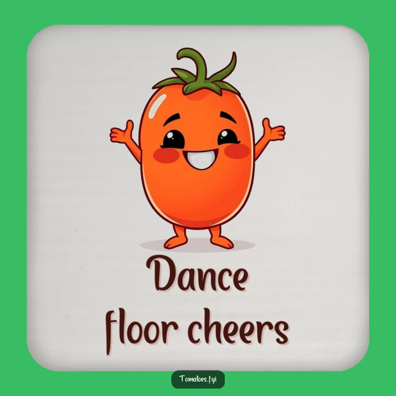 Funny Disco Tomato Coasters: Protect Surfaces with Hilarious Moves
