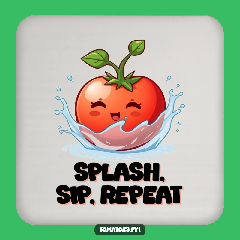 Funny Tomato Coaster: Splashing Fun, Protect Surfaces with Humor!