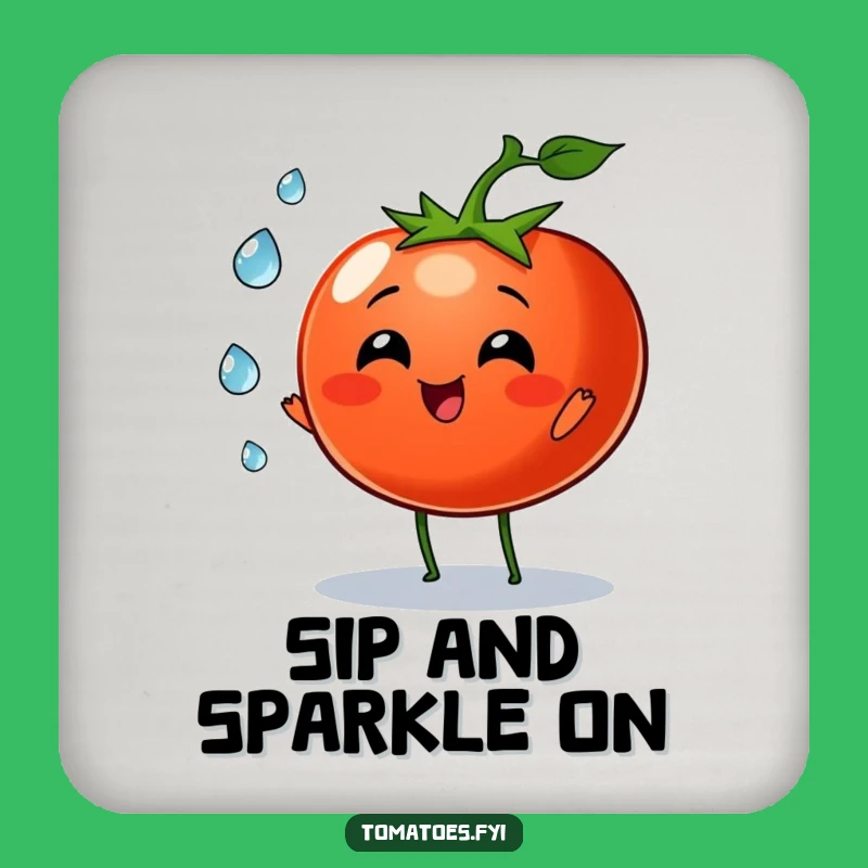 Funny Tomato Dew Drop Juggling Drink Coaster: Protect Surfaces with Whimsy