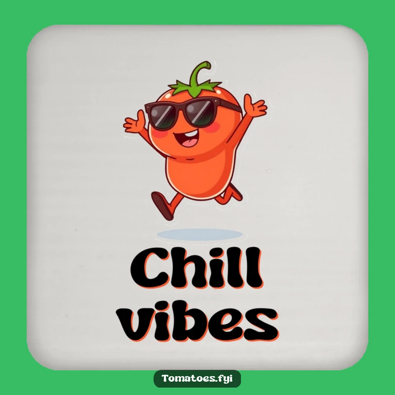 Funny Tomato Jump Coaster - Protect Surfaces Cool Veggie Art, Quirky Playful Funny Gift