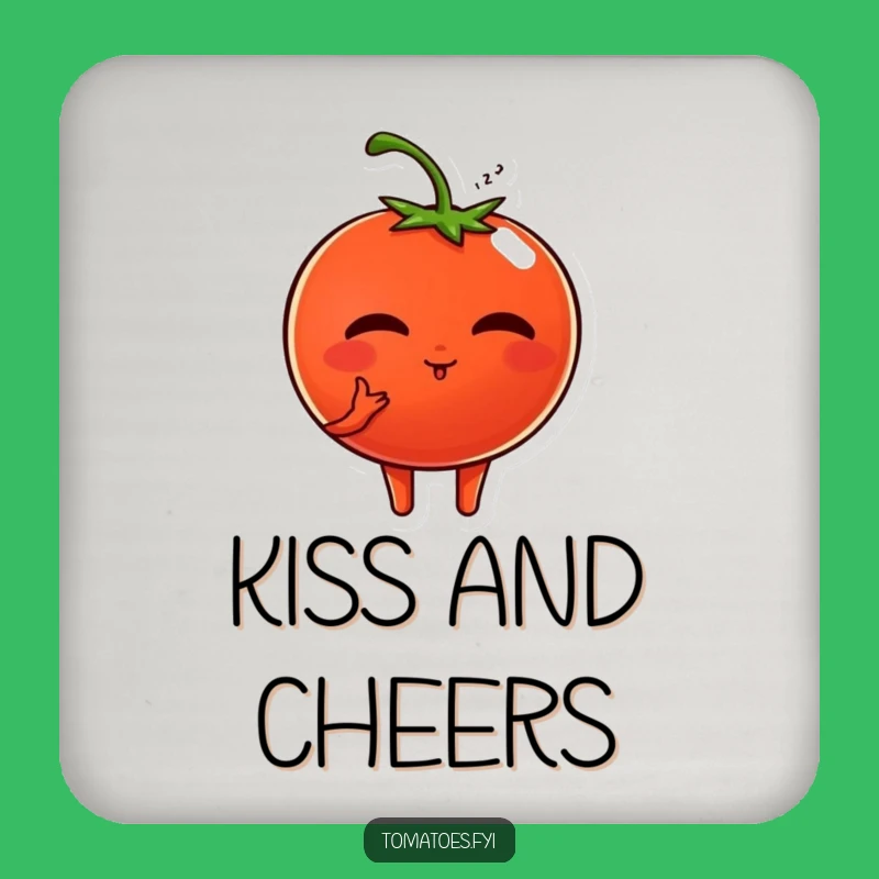 Funny Tomato Love Coasters: Cute Kissing Set for Sweethearts!