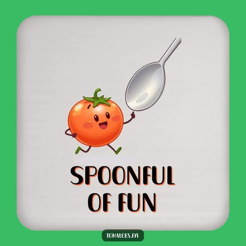 Funny Tomato Sprint Coaster Set: Protect Surfaces with Foodie Humor