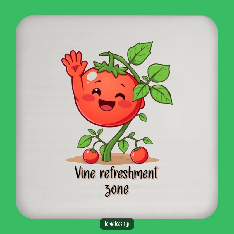Funny Tomato Vine Wave Coaster Set: Protect Surfaces with Humor