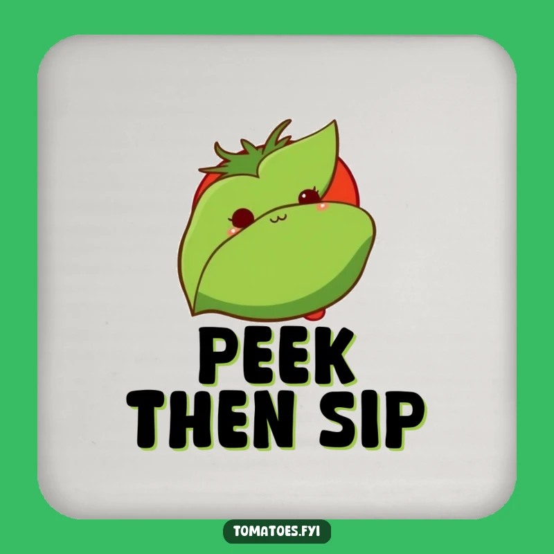 Funny Shy Tomato Coasters: Cute and Humorous Set for Veggie Lovers!