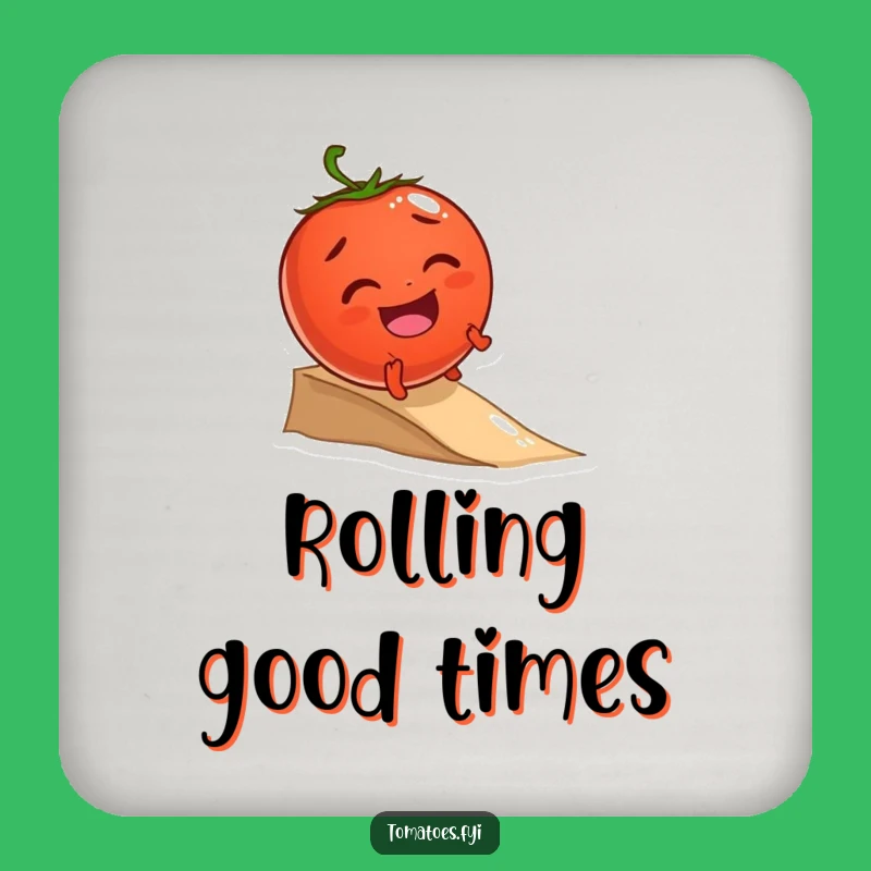 Funny Giggling Tomato Coaster Set - Joyful Veggie Protection for Your Surfaces
