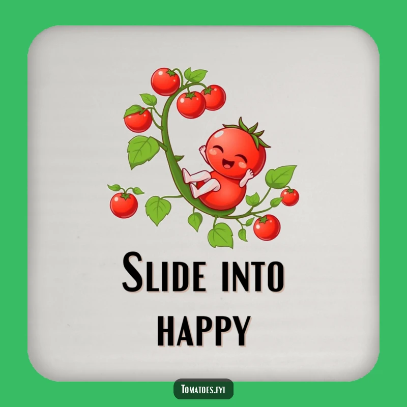 Funny Winking Tomato Coaster - Protect Surfaces with Sliding Smiles