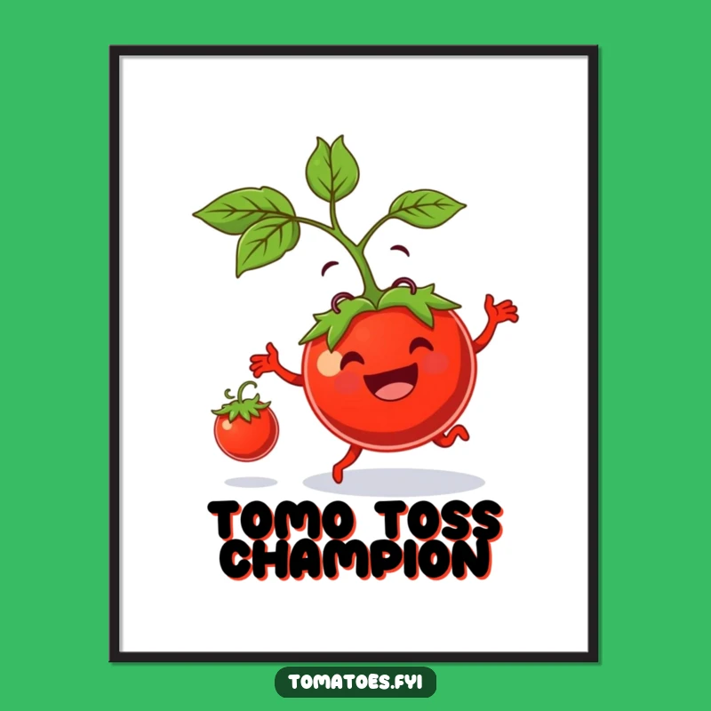 Funny Tomato Parent Poster: Hilarious Wall Art for Dads and Moms Bouncing Baby Taters!