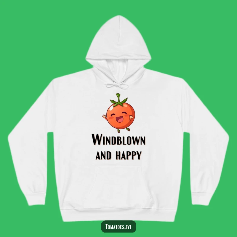 Cozy Funny Breezy Tomato Hoodie - Warm & Whimsical Wear