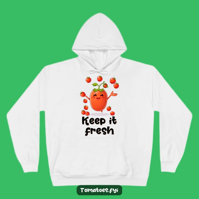 Cozy Funny Juggling Tomato Hoodie: Comfort with Comical Produce!