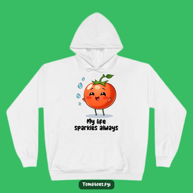 Cozy Funny Tomato Dew Drop Juggling Hoodie: Warm & Whimsical Gift