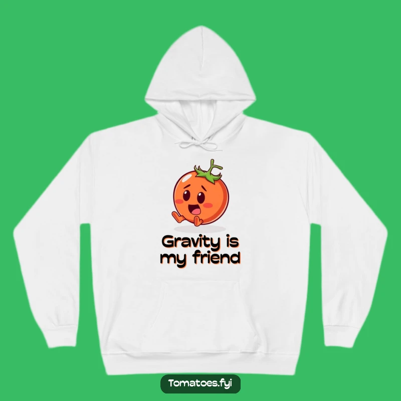 Funny Surprised Tomato Hoodie: Cozy Comedic Character Comfort, Perfect Gift!