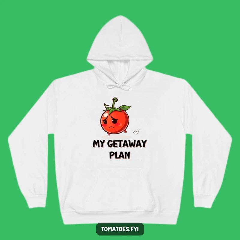 Cozy Funny Worried Tomato Hoodie - Embrace Comfort and Humorous Relatability Gift