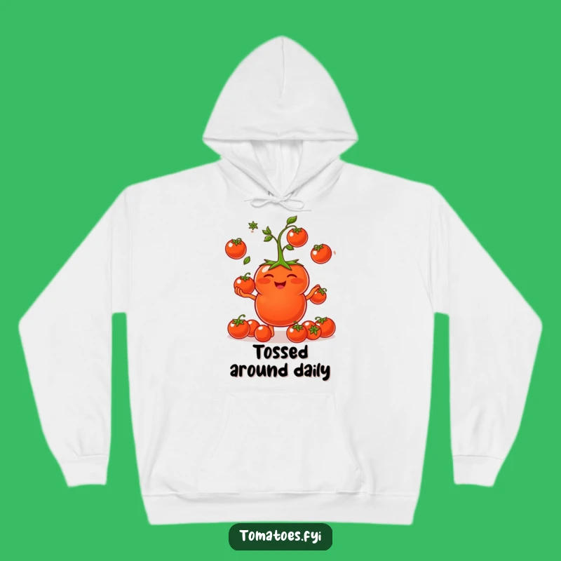 Funny Giggling Tomato Hoodie - Cozy Cherry Tomato Juggling Warm Funny Gift Apparel
