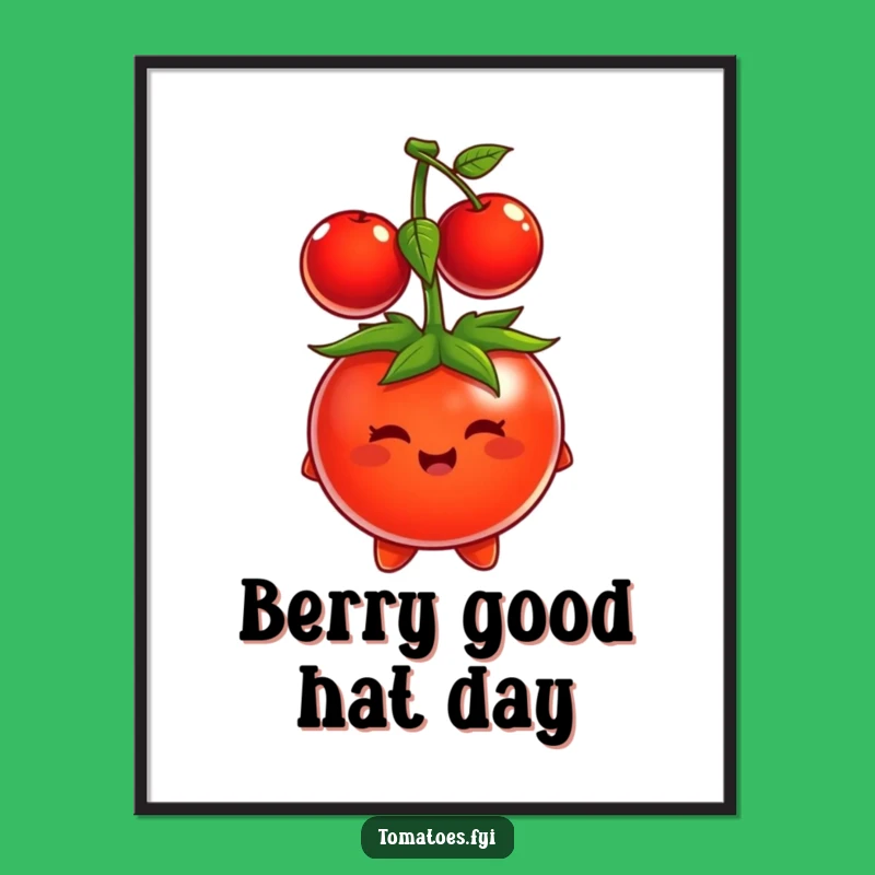 Funny Free Printable Wall Art: Tomato Hat Fiasco - Hilarious Downloadable Art Gift